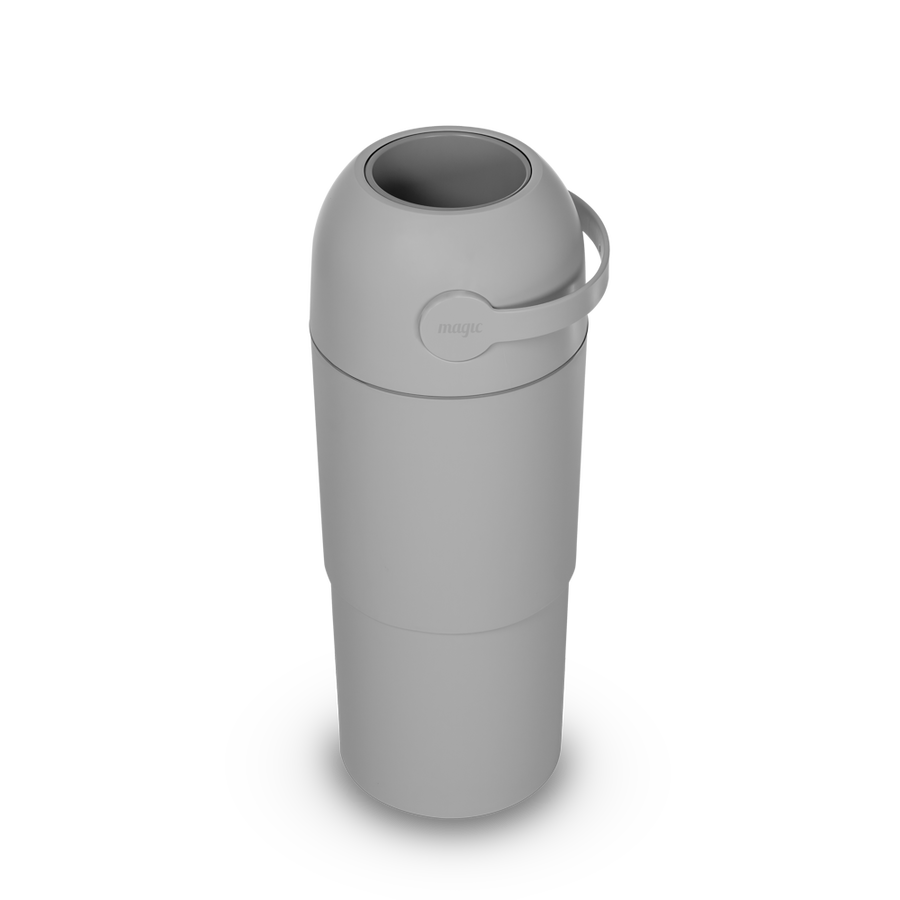 Thoth L - Telescopic Nappy Bin - Concrete — view 2